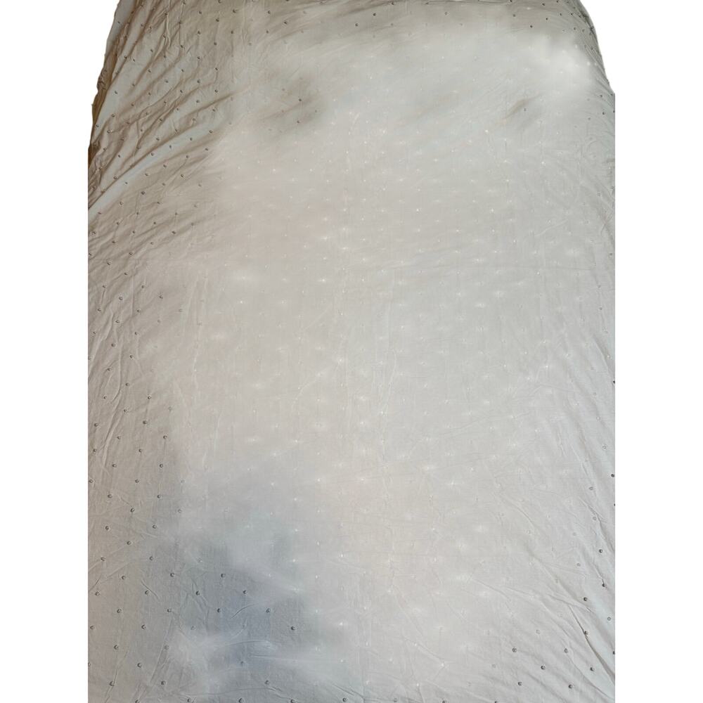 Ballard Colette French Knot Light Blue Cotton Duvet Full/Queen 90”x92” +2 Shams